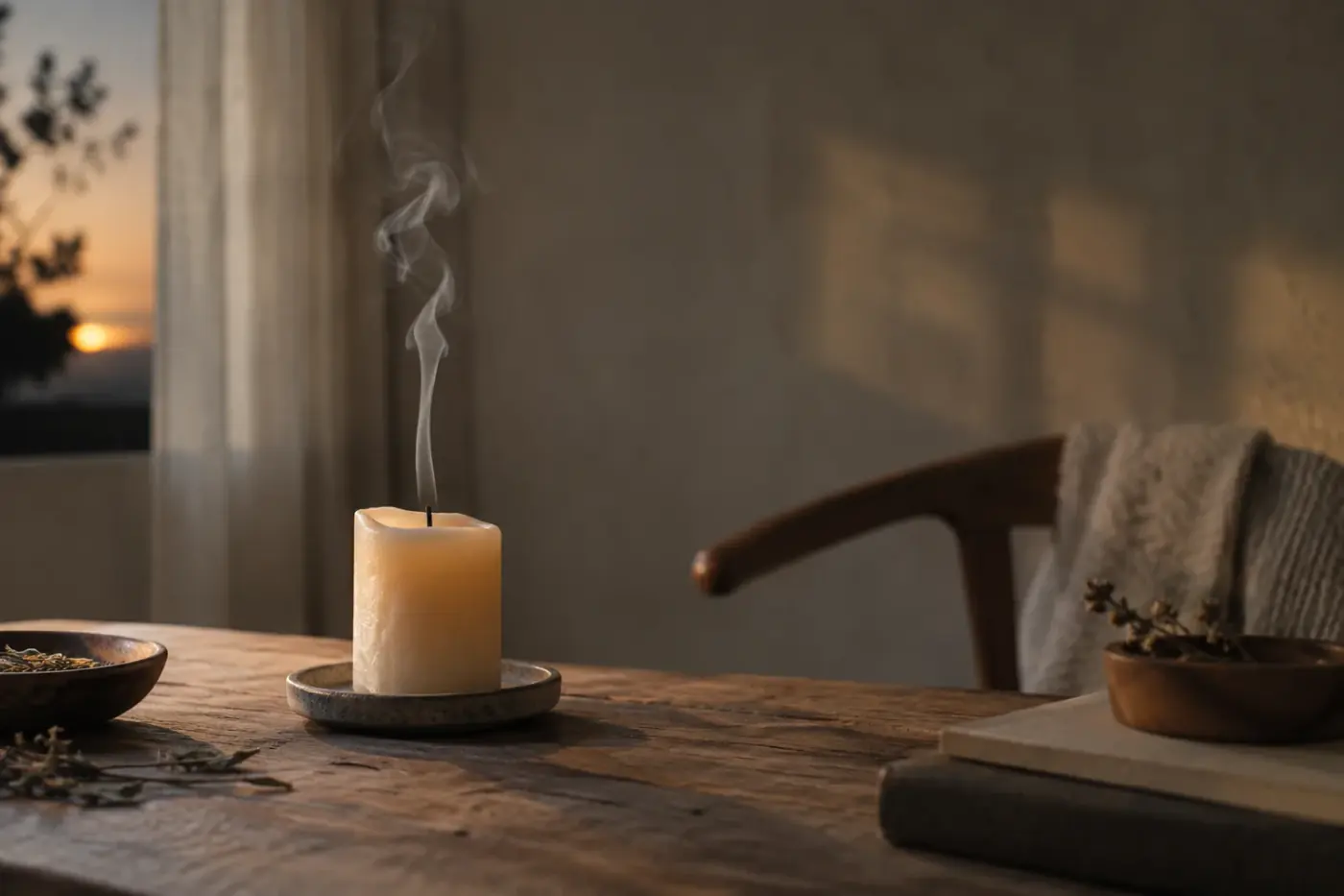 Cartas de tarot al final de una secuencia sobre una mesa de lectura