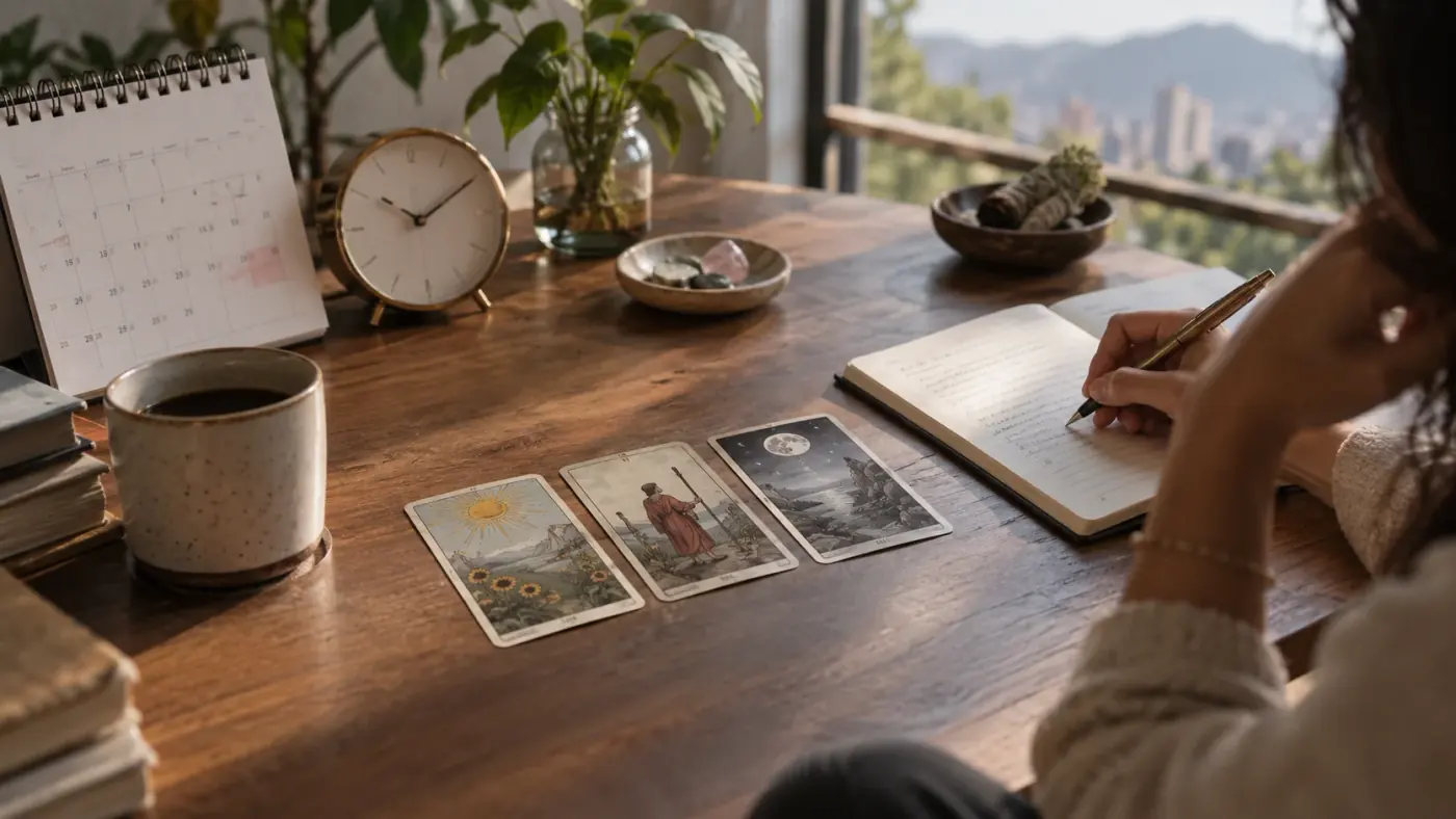 Dos disposiciones de cartas separadas sobre una mesa editorial