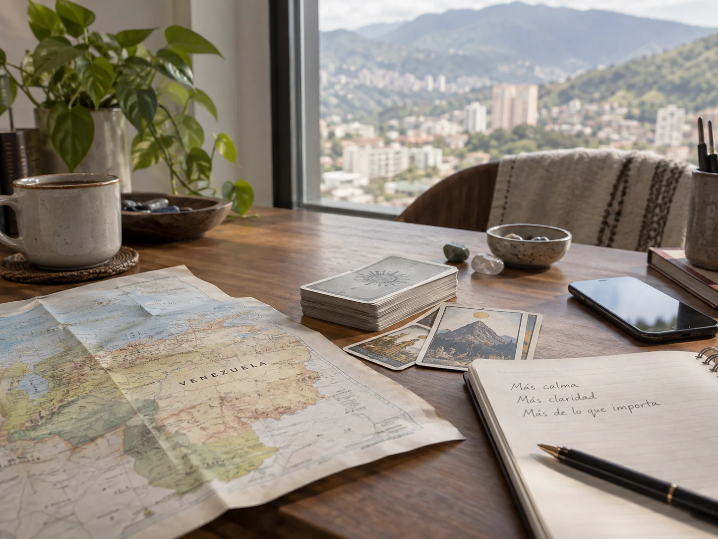 Escena editorial contemporánea que conecta Venezuela, escritura y tarot